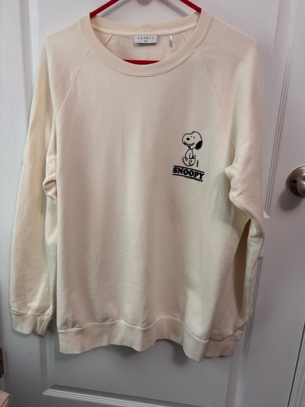 SANDRO SNOOPY/SMILE SWEAT SHIRT. XXL.
